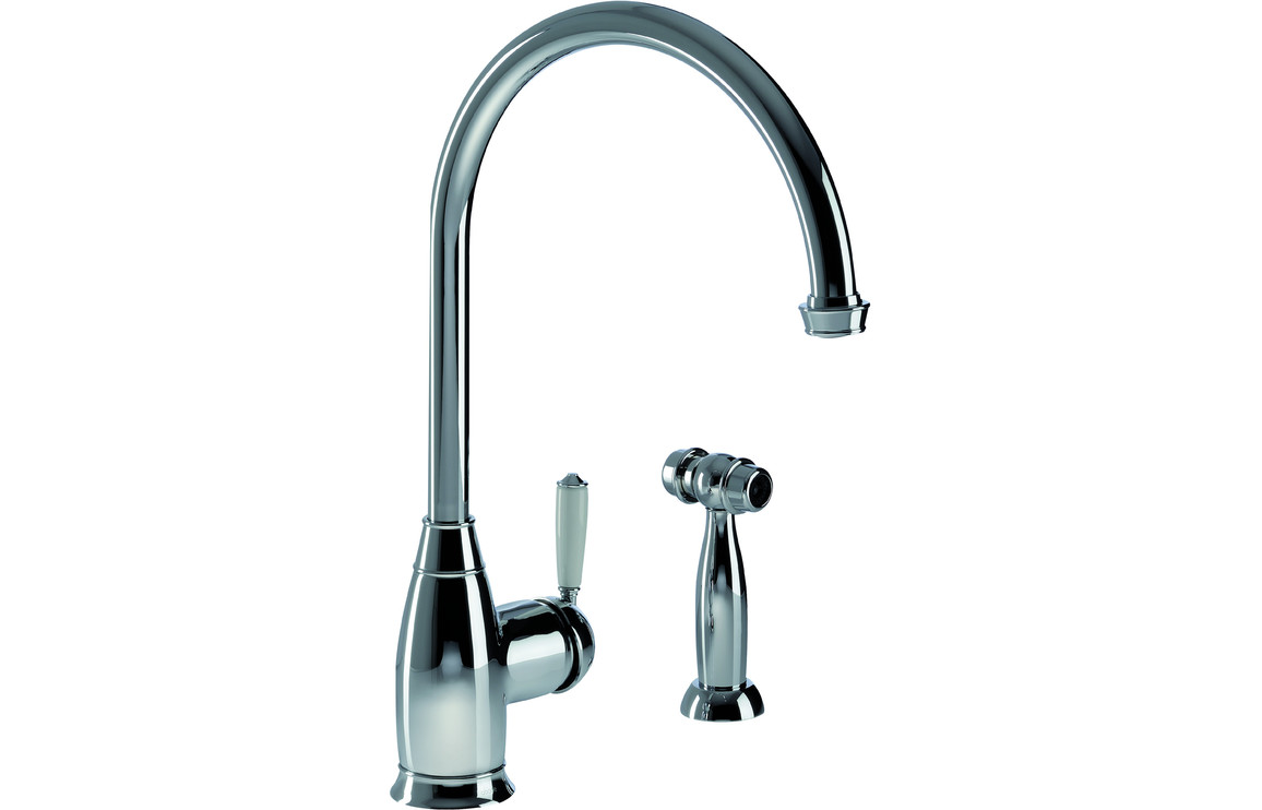 Abode Astbury Single Lever Kitchen Mixer Tap w/Handspray - Chrome