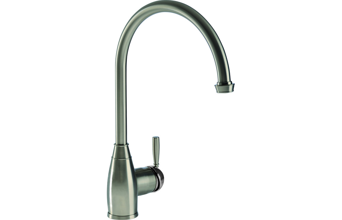 Abode Brompton Single Lever Kitchen Mixer Tap - Pewter
