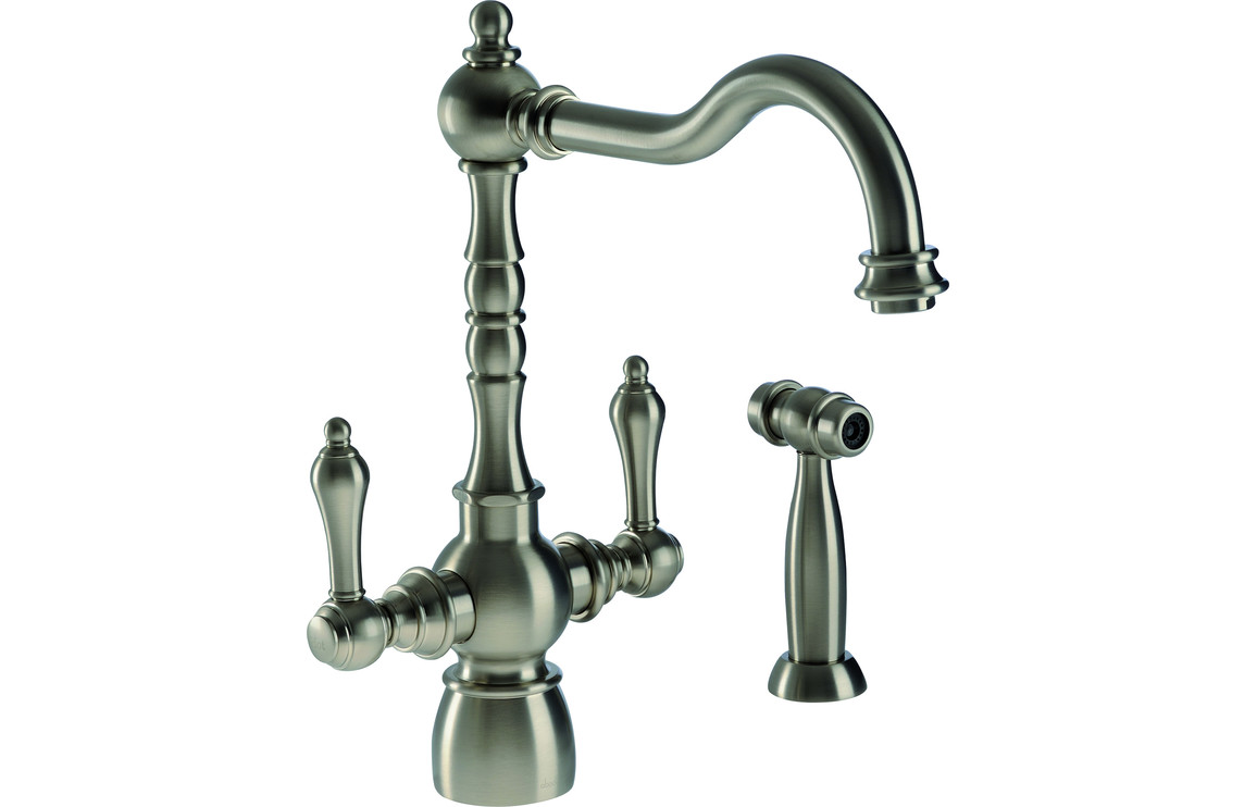 Abode Bayenne Monobloc Kitchen Mixer Tap w/Handspray - Pewter