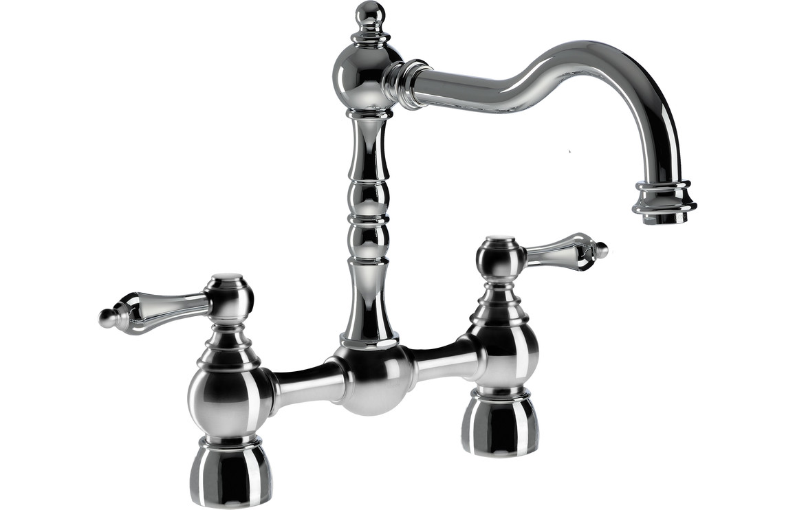 Abode Bayenne Bridge Kitchen Mixer Tap - Chrome