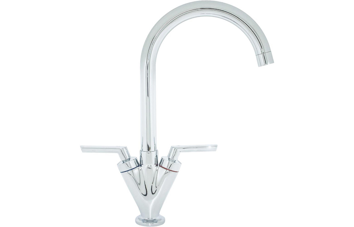 Prima V Shape Dual Lever Kitchen Mixer Tap - Chrome