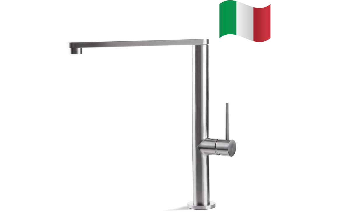 Prima+ Tiber Single Lever Flat Kitchen Mixer Tap - St/Steel