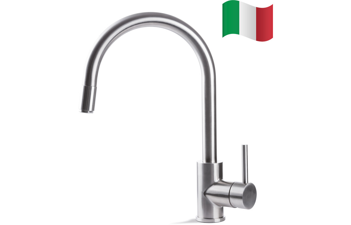 Prima+ Tiber Single Lever Kitchen Mixer Tap w/Pull Out - St/Steel