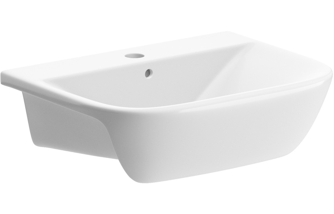 Huron 520x400mm 1TH Semi Recessed Basin