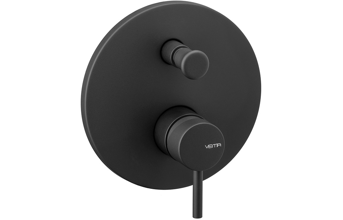 Vema Maira Black Concealed Two OutletShower Mixer with Diverter