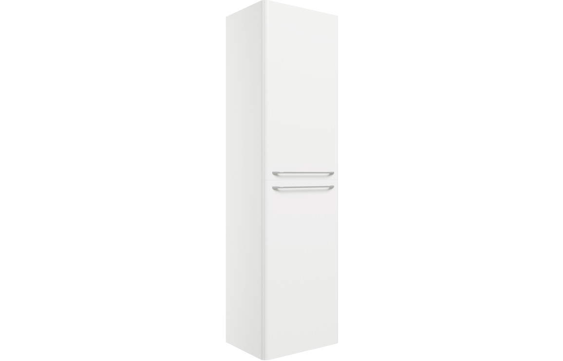 Loretti 454mm Wall Hung 2 Door Tall Unit - White Gloss