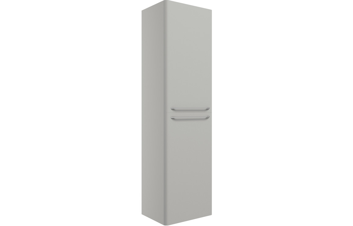 Loretti 454mm Wall Hung 2 Door Tall Unit - Grey Gloss