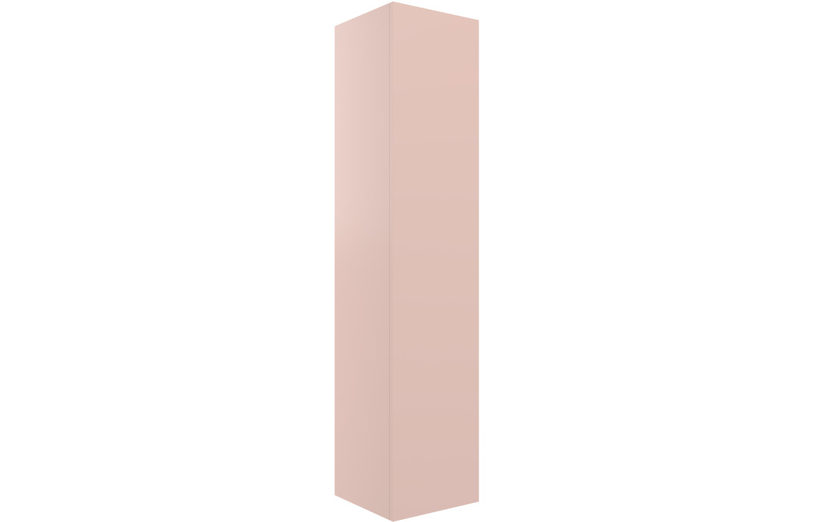 Yugen 350mm Wall Hung 1 Door Tall Unit - Matt Antique Rose