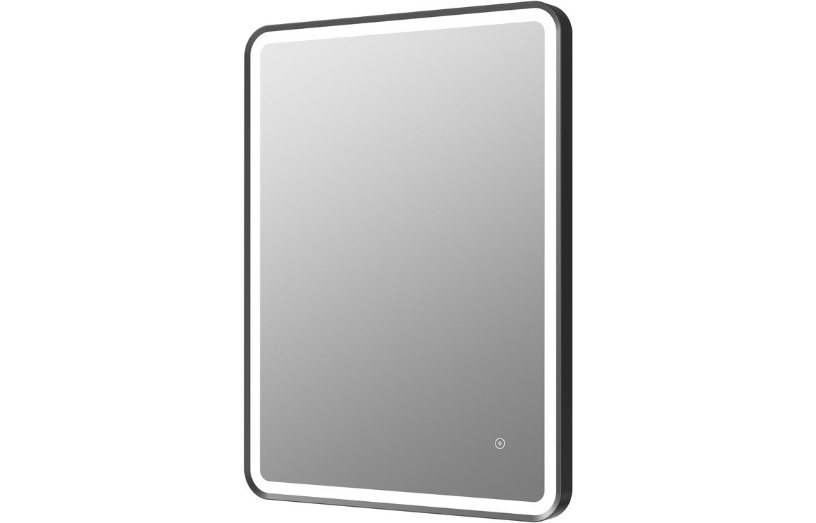 Malpelo 600mm Rectangle Front-Lit LED Mirror - Matt Black