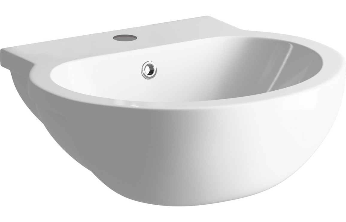 Albert 540x500mm 1TH Semi Recessed Basin