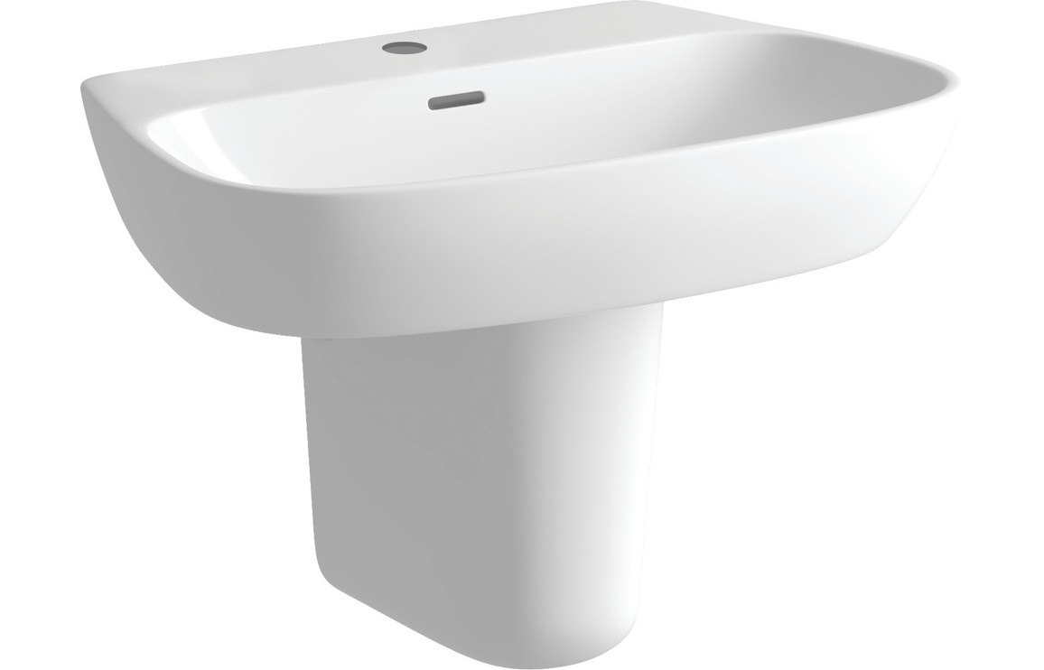 Lomond 600x400mm 1TH Basin & Semi Pedestal