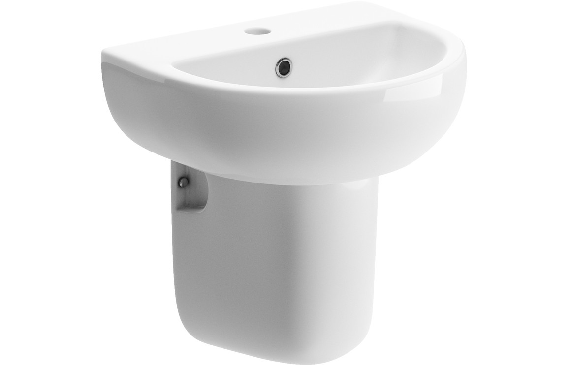 Urmia 450x400mm 1TH Basin & Semi Pedestal