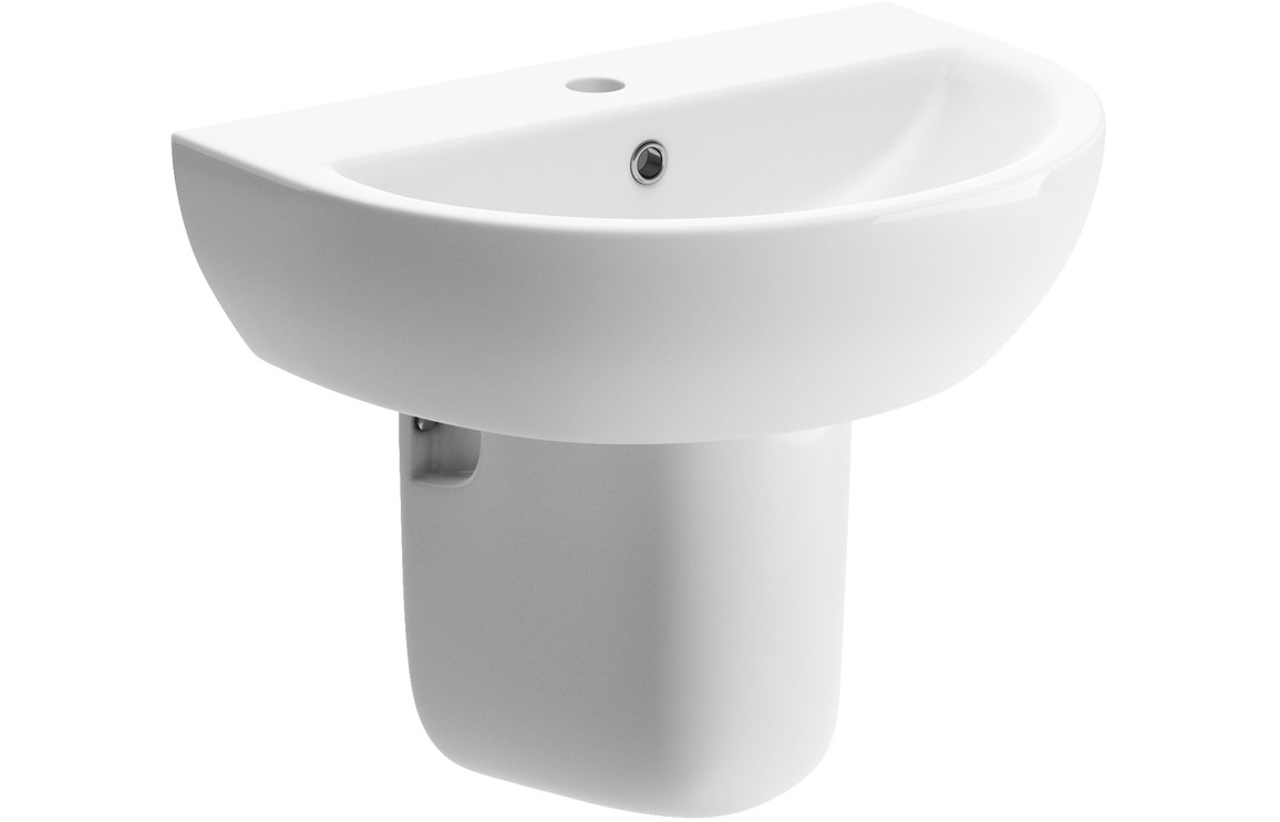 Urmia 550x400mm 1TH Basin & Semi Pedestal