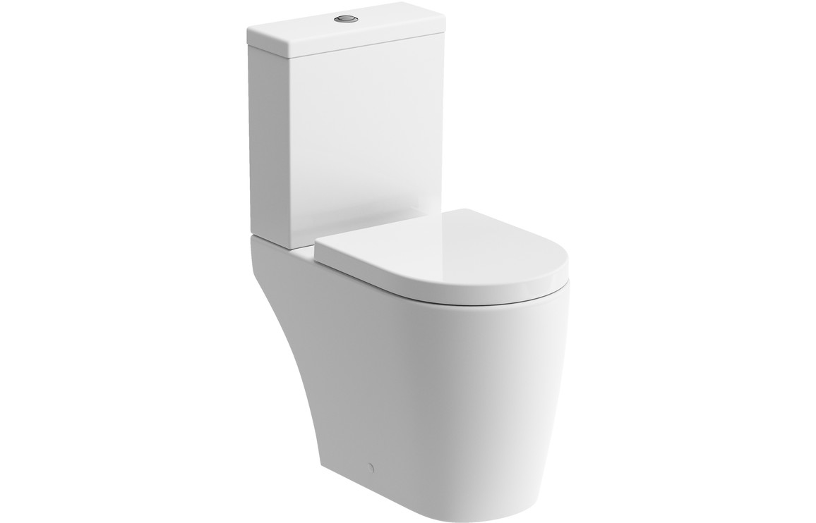 Michigan Rimless Close Coupled Open Back WC & Soft Close Seat