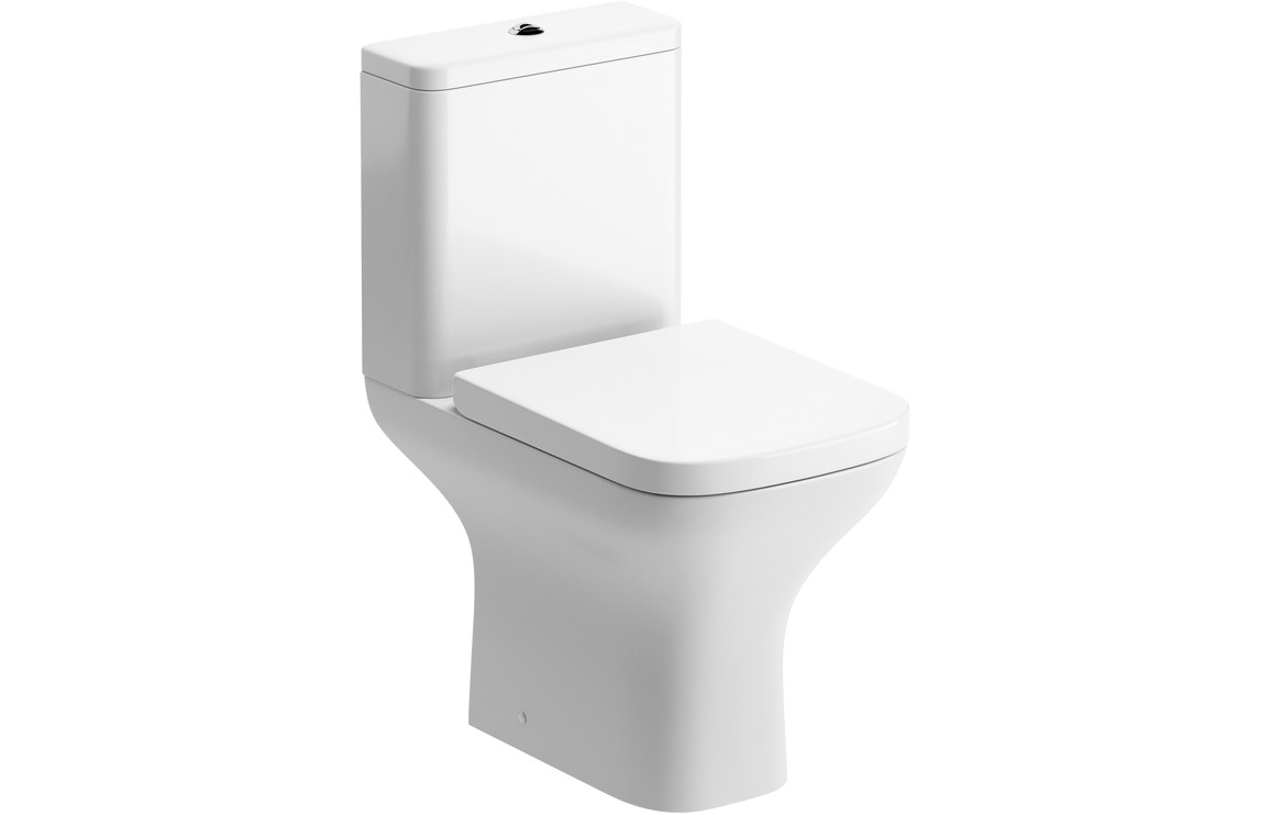 Huron Close Coupled Open Back WC & Wrapover Soft Close Seat