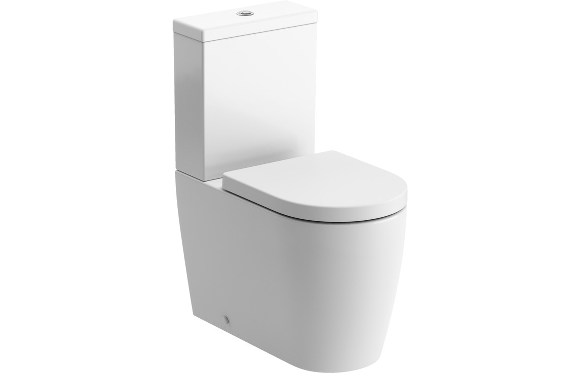 Michigan Rimless Close Coupled Fully Shrouded Comfort Height WC & Soft Close Seat
