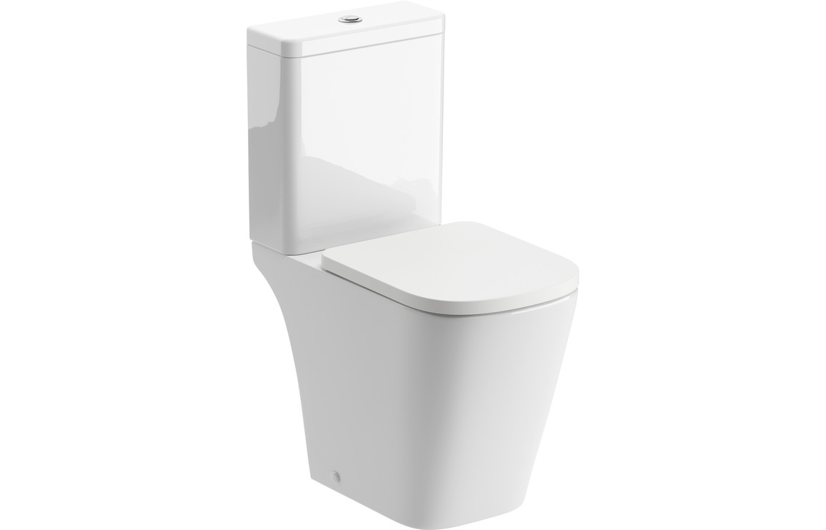 Kul Rimless Close Coupled Part Shrouded Comfort Height WC & Soft Close Seat