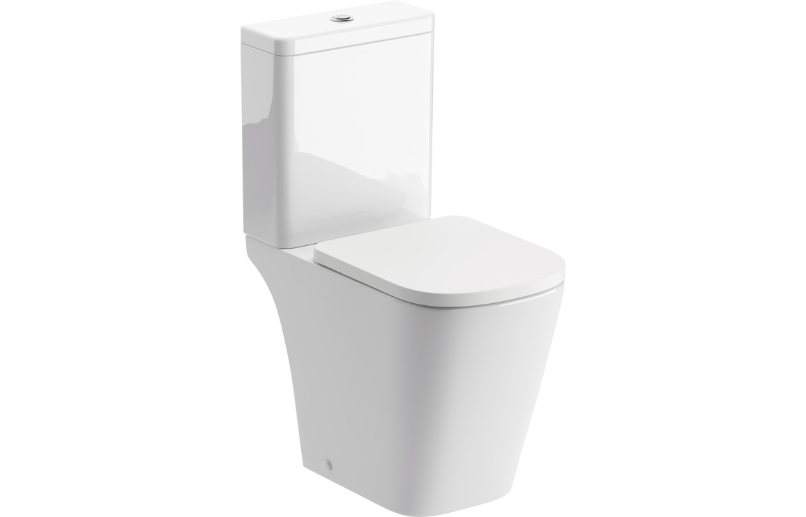 Kul Rimless Close Coupled Part Shrouded Short Projection WC & Soft Close Seat