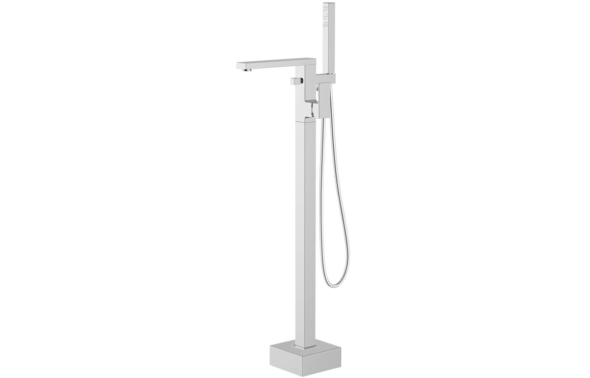 Kegon Floor Standing Bath/Shower Mixer - Chrome