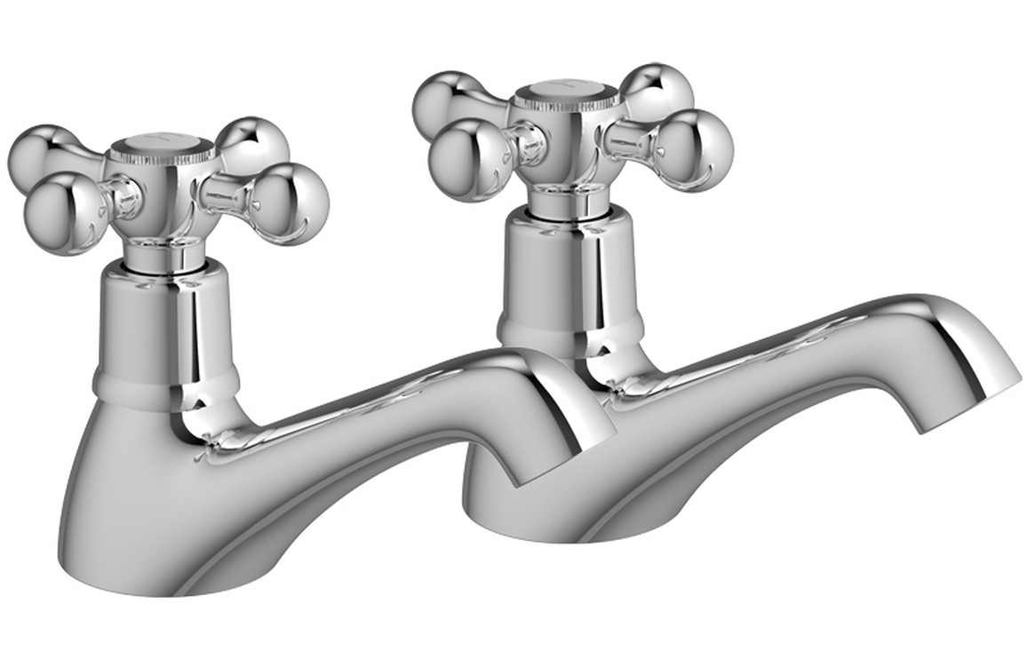 Proxy Bath Pillar Taps - Chrome