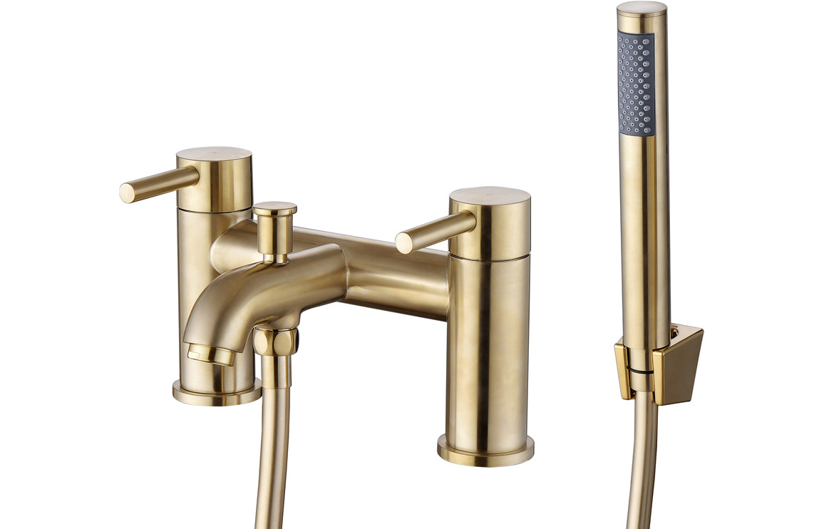 Onyx Bath/Shower Mixer - Brushed Brass