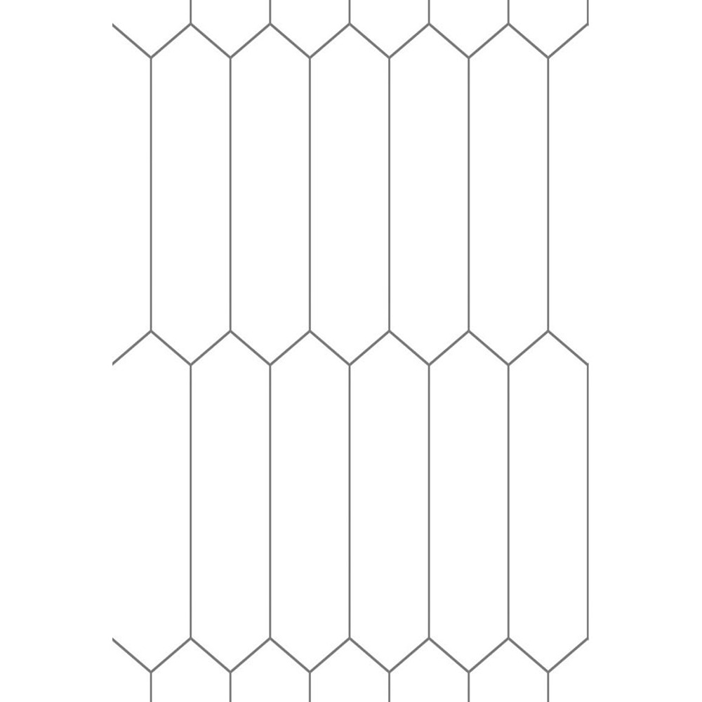 Fibo Urban Denver White Elongated Hexagonal Bathroom Wall Panel