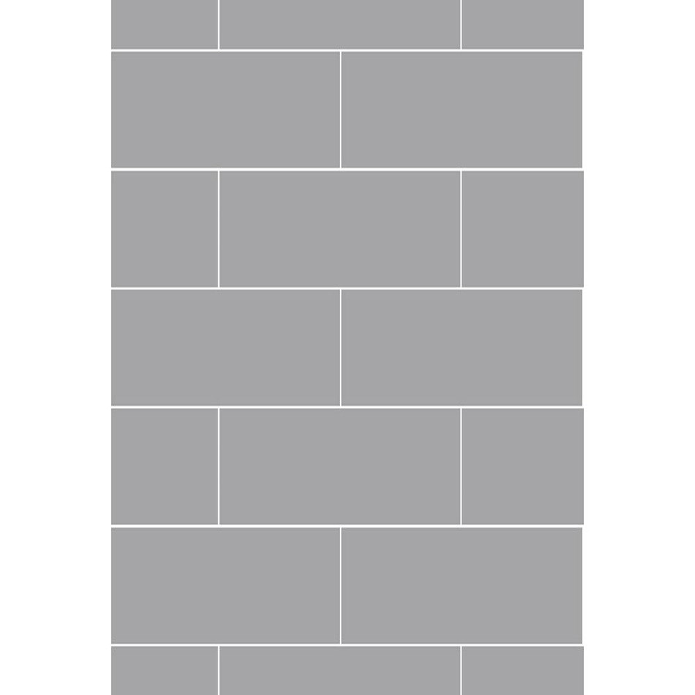 Fibo Urban Medium Grey Metro Brick Bathroom Wall Panel