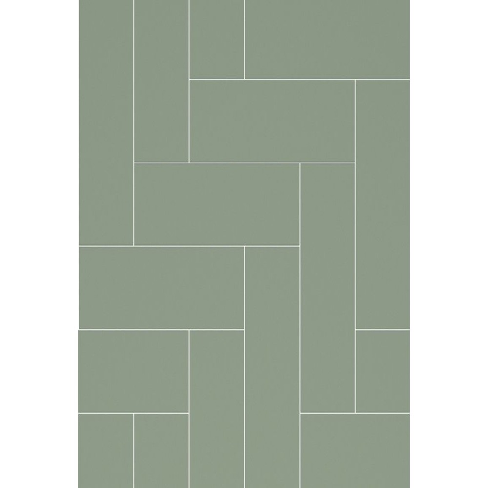 Fibo Urban Olive Green Straight Herringbone Bathroom Wall Panel