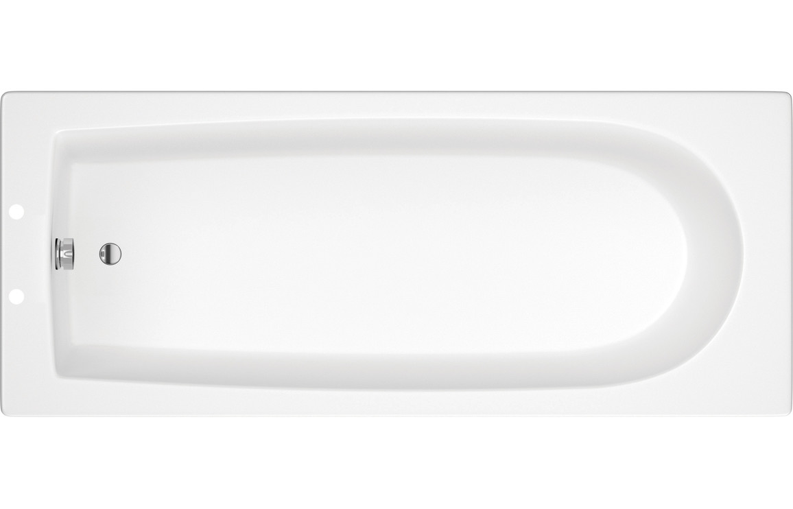 Selset D Shape Single Ended 1700x700x550mm 2TH Bath w/Legs