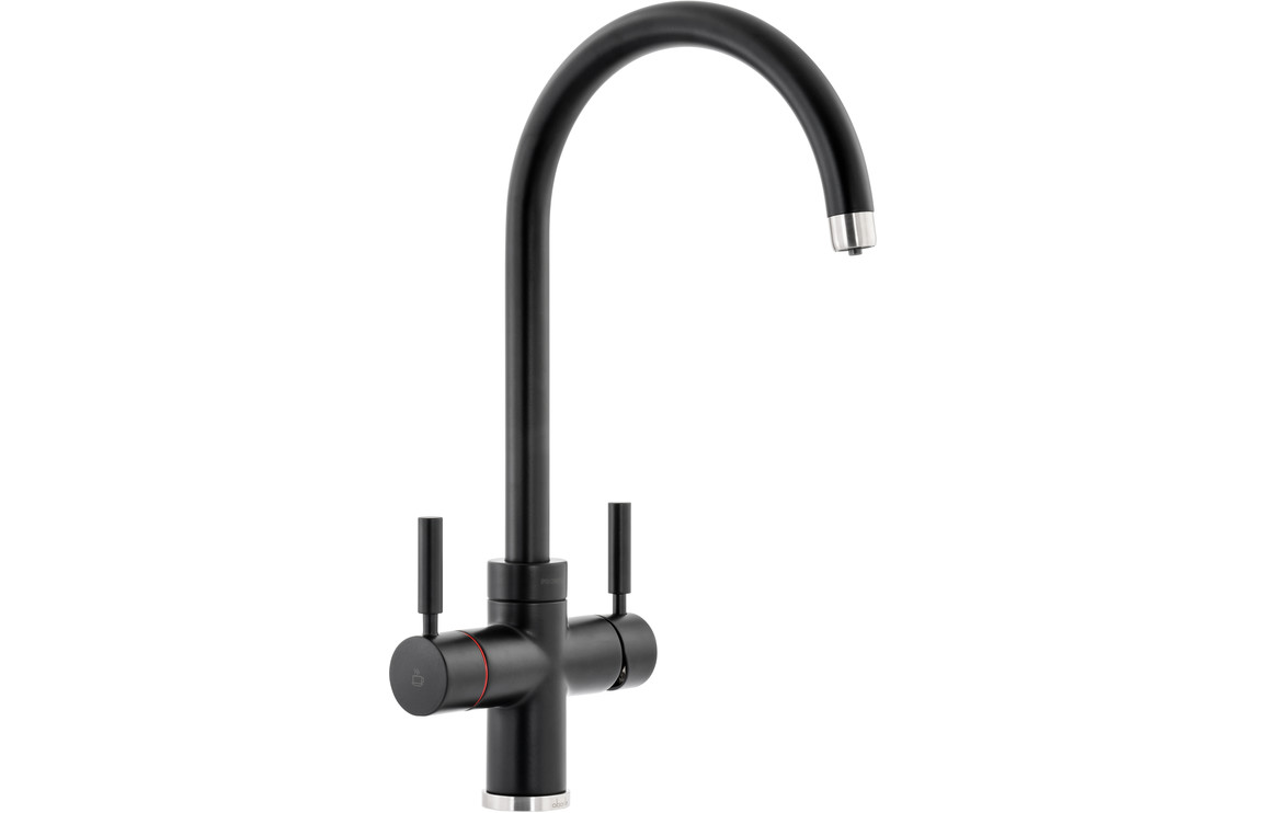 Abode Prostream 3 IN 1 Swan Spout Monobloc Tap - Matt Black