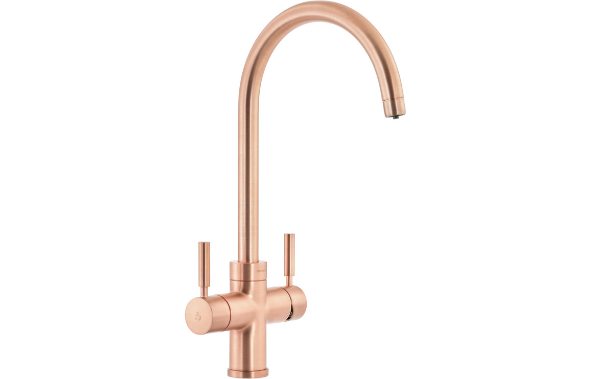 Abode Prostream 3 IN 1 Swan Spout Monobloc Tap - Urban Copper