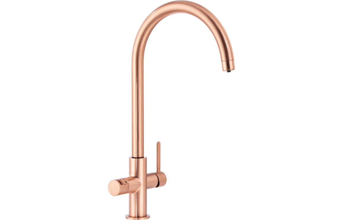 Abode Prothia 3 IN 1 Swan Spout Slimline Monobloc Tap - Urban Copper