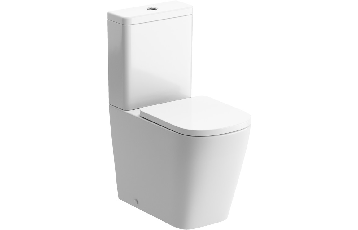 Kul Rimless Close Coupled Comfort Height WC & Soft Close Seat