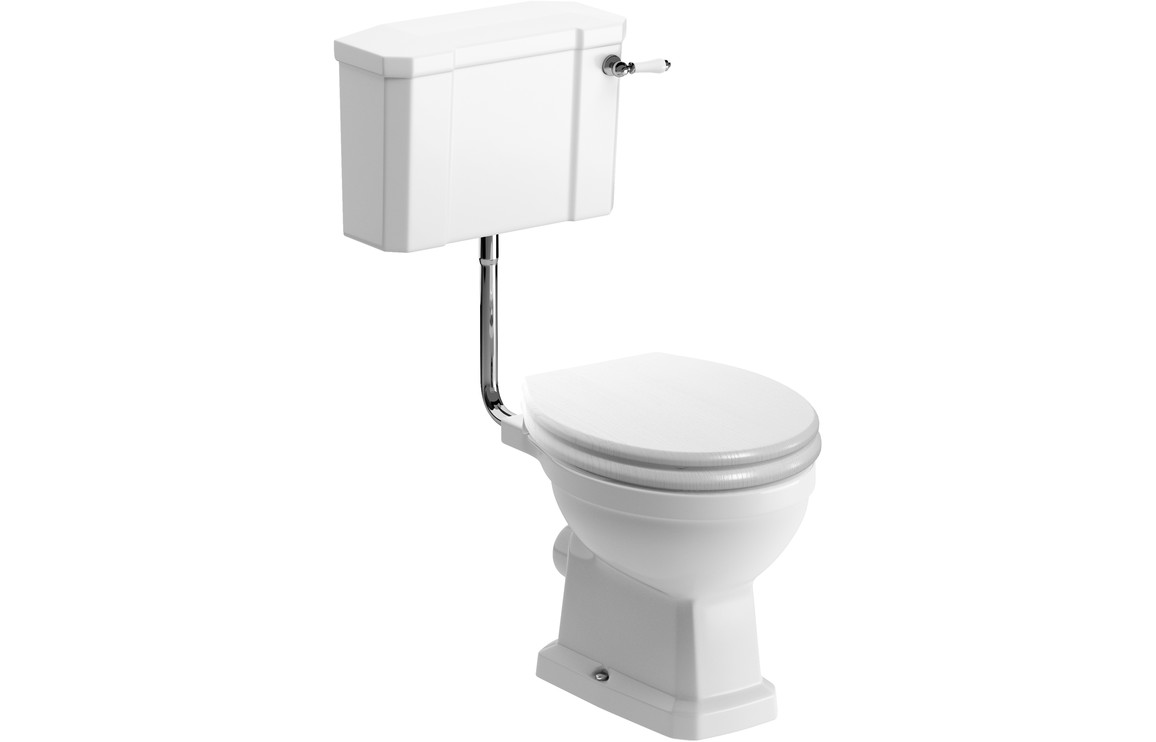 Tana Low Level WC & Satin White Wood Effect Seat