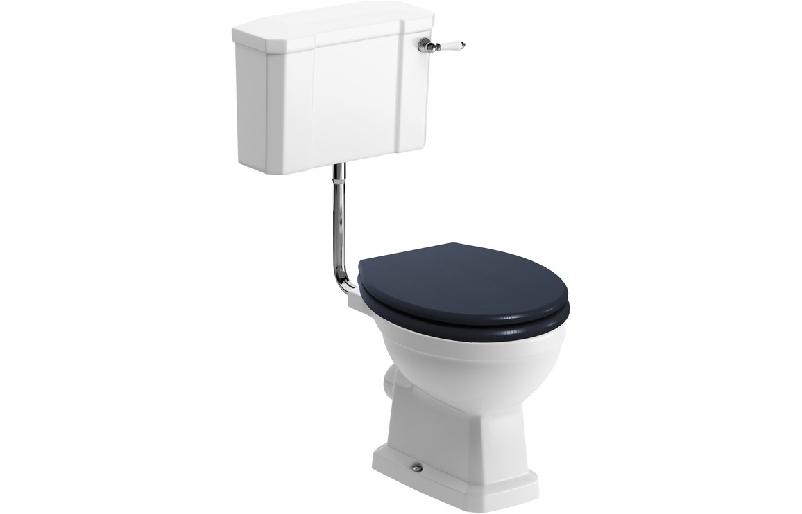 Tana Low Level WC & Indigo Ash Soft Close Seat