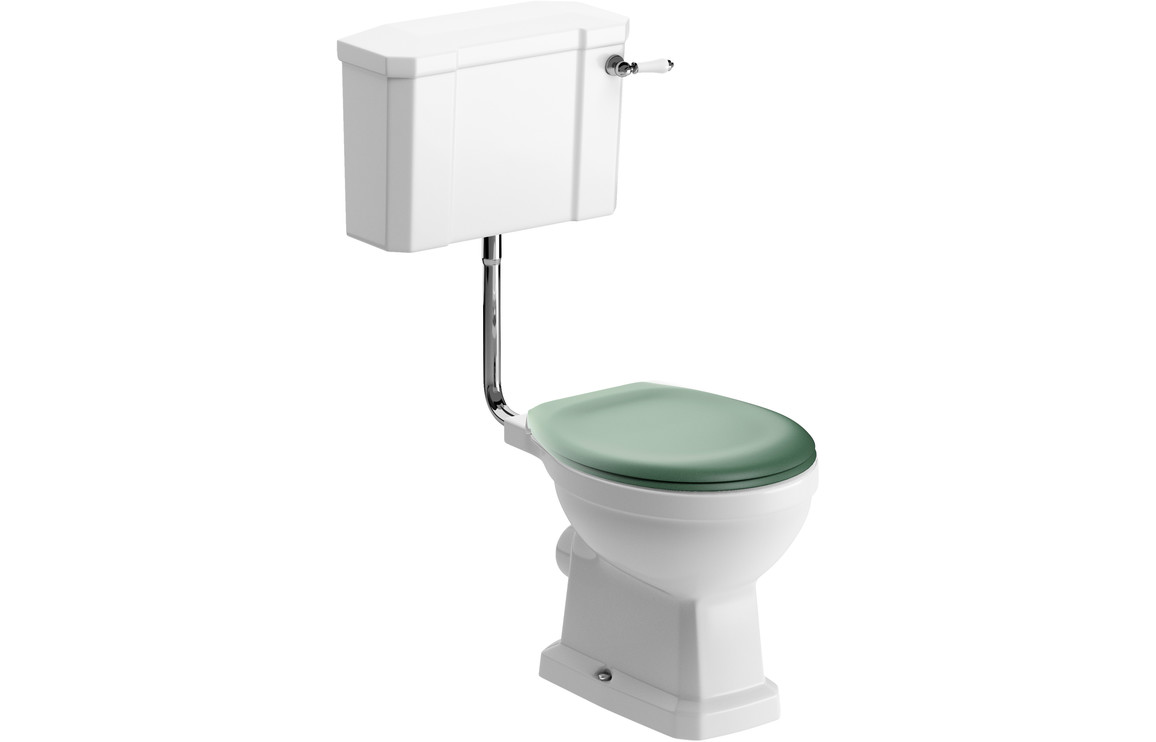 Tana Low Level WC & Sage Green Soft Close Seat