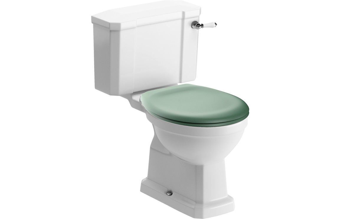 Tana Close Coupled WC & Sage Green Soft Close Seat