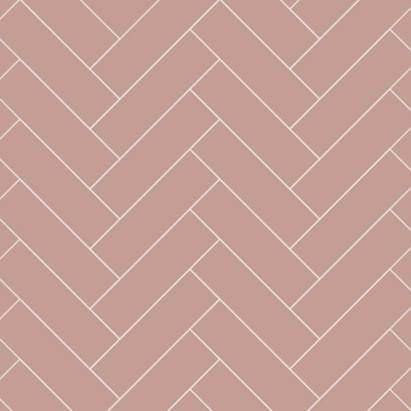 Multipanel Antique Rose Herringbone Tile Collection