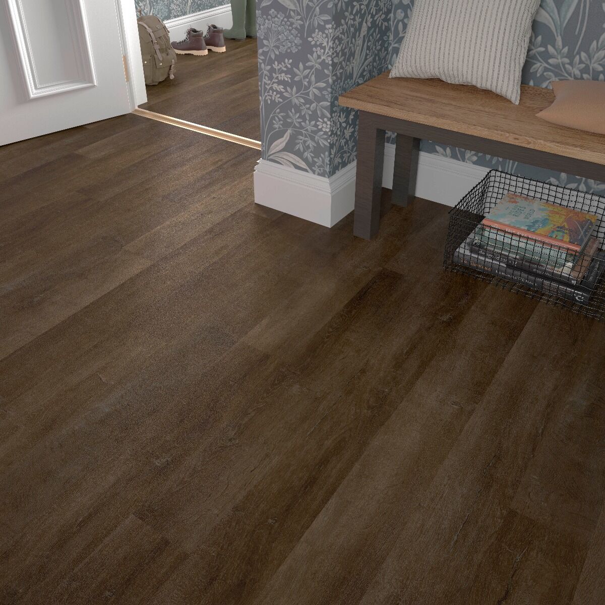 Verona ClickLux Rich Walnut 177.8mm x 1219.2mm Flooring (2.17m² Per Box)