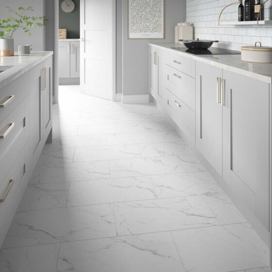 Verona ClickLux Castello Marble White 305mm x 610mm Tile (1.86m² Per Box)