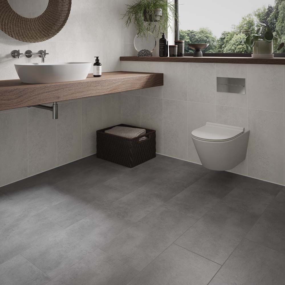 Verona ClickLux Pinnacle Concrete Grey 305mm x 610mm Tile (1.86m² Per Box)