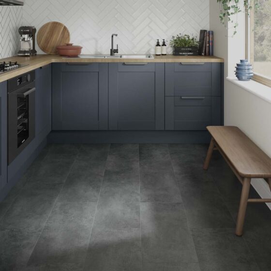 Verona ClickLux Pinnacle Concrete Anthracite 305mm x 610mm Tile (1.86m² Per Box)