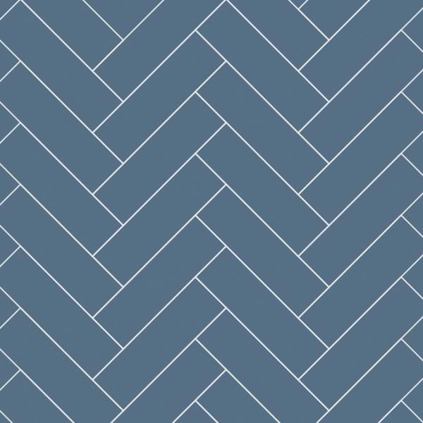 Multipanel Misty Blue Herringbone Tile Collection